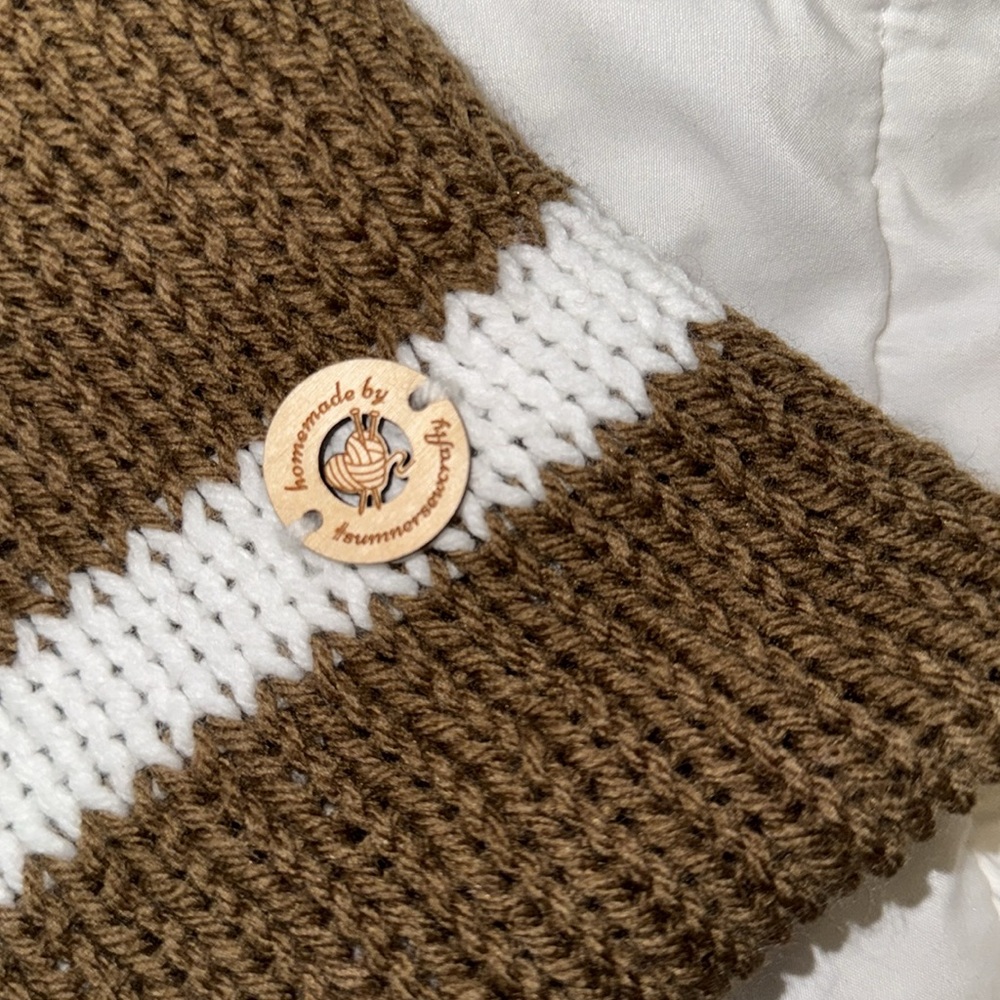 Handmade football beanie